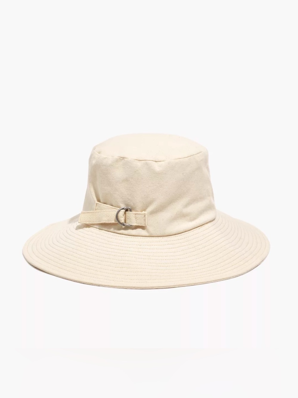 NWOT Madewell Linen Flax Cotton Bucket Hat Wide Brim Packable Sun Hat M/L